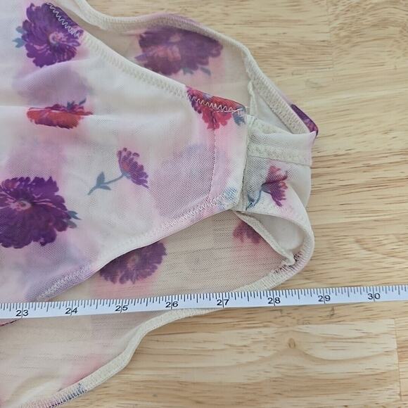 NWT Intimately Free People Womens Size Small Poppy Printed Bodysuit Ruffle Boho‎ - Picture 8 of 15